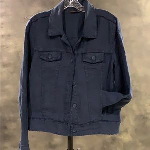 Tommy Bahama blue linen jacket.